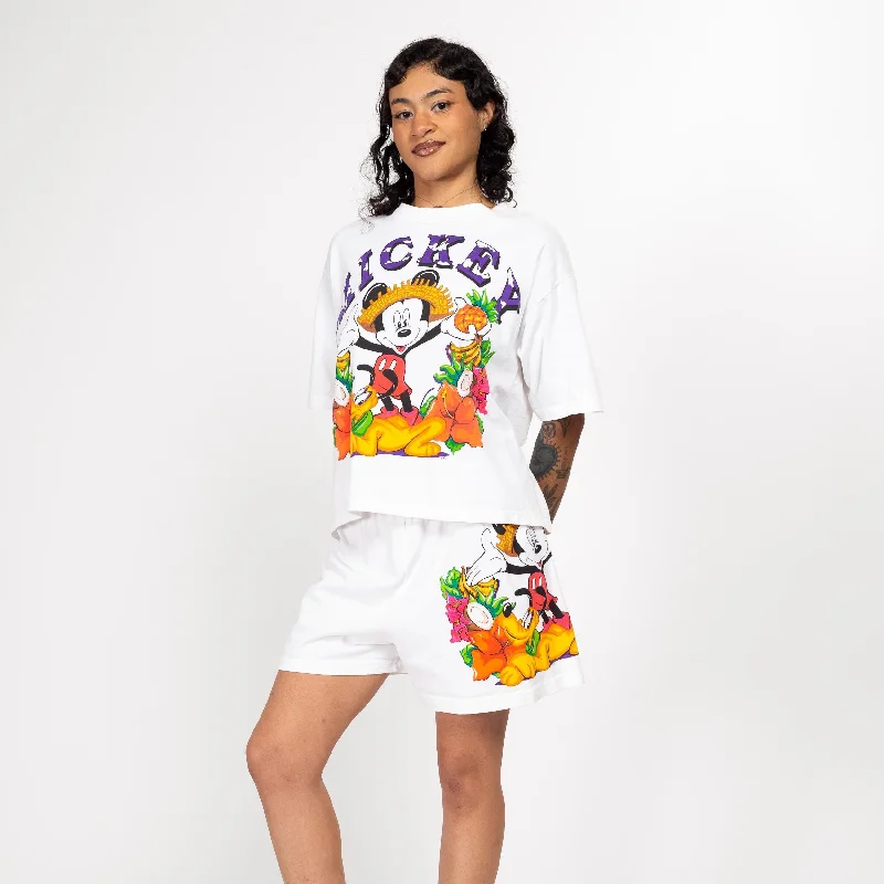 Medium 90s Mickey Mouse T Shirt & Shorts Lounge Set