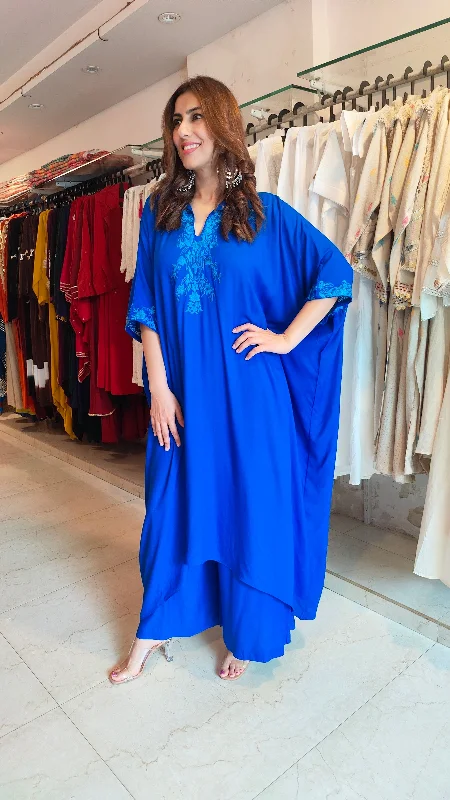 Pakistani Blue Kaftan Coord Set