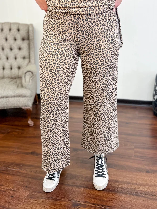 Knit Leopard Pull-On Pant