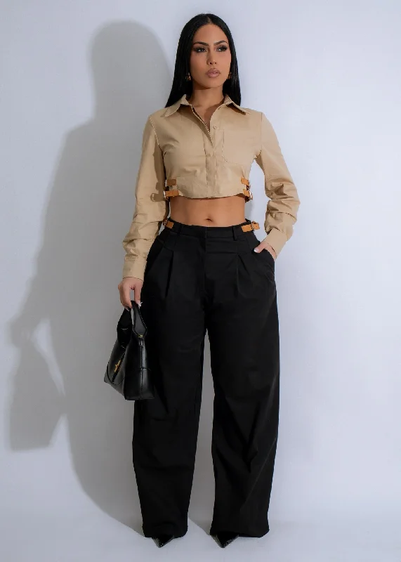 Modern Utility Pant Set Nude