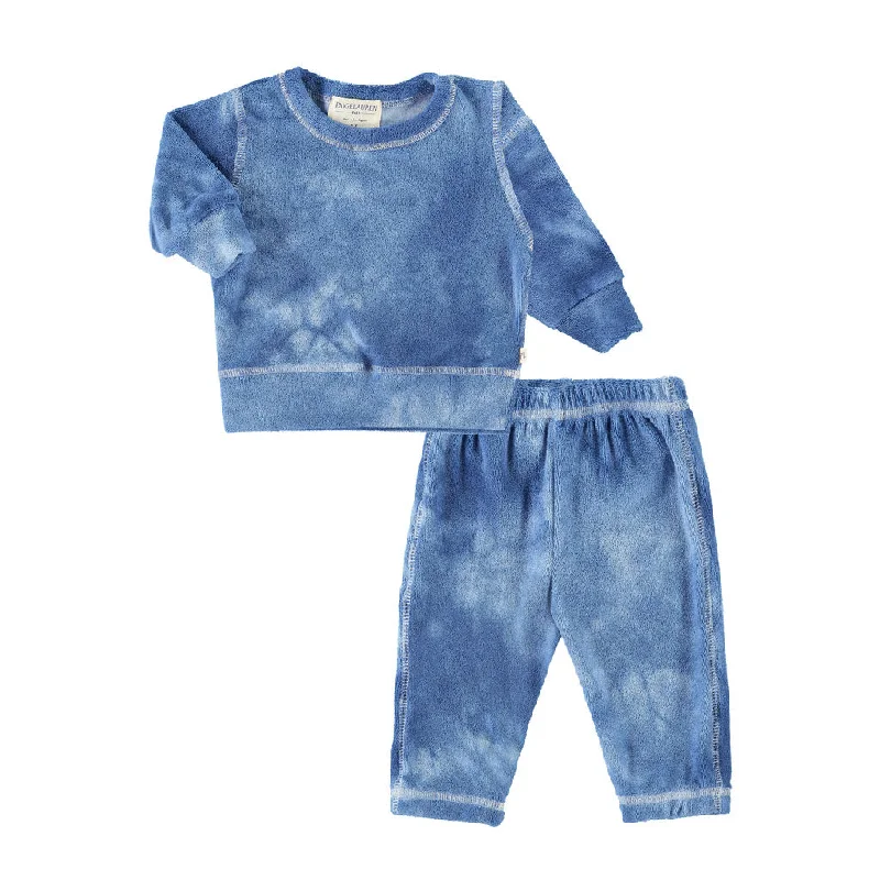 Toddler & Kid Loop Terry Marble Pullover and Pant Loungewear Set