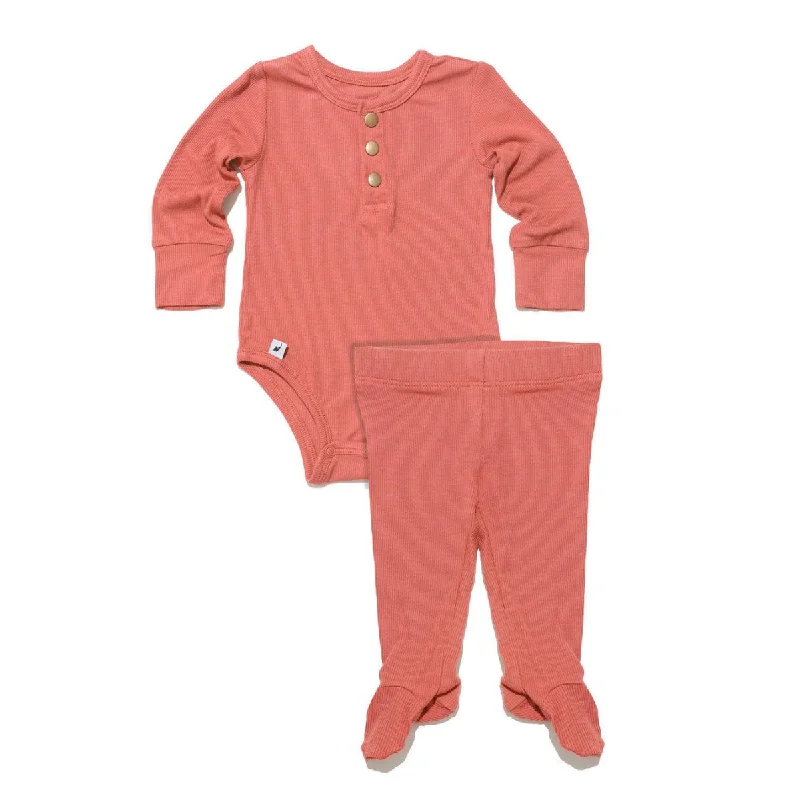 Ribbed Two-Piece Set - Rose