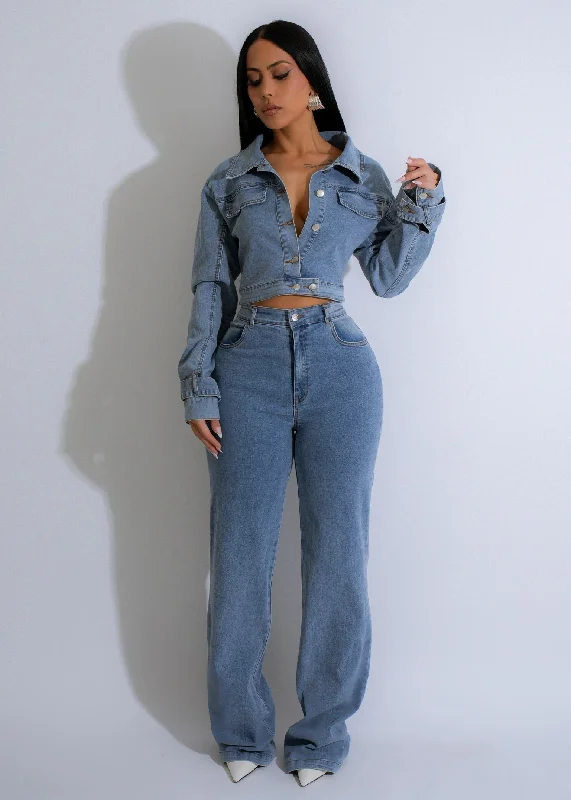 Urban Ease Pant Set Light Denim