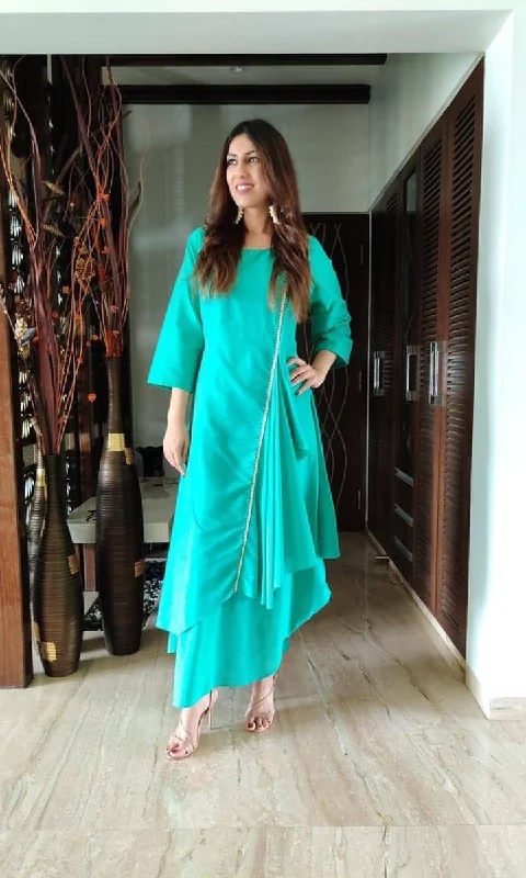 Sea Green Drape Dress