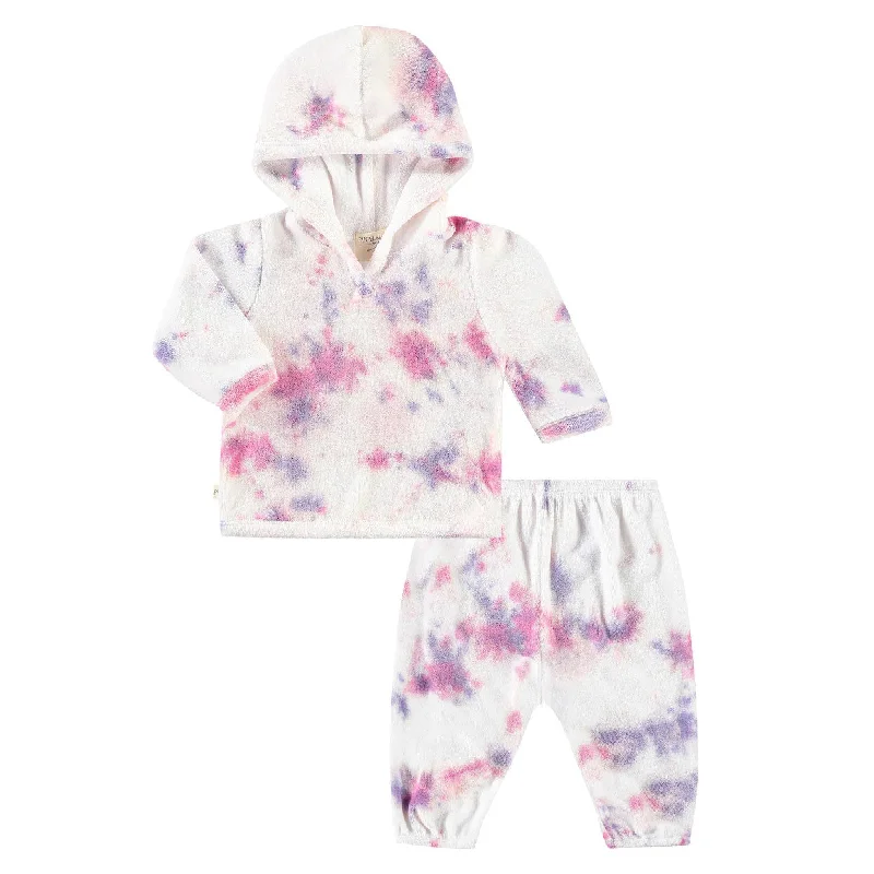 Toddler & Kid Loop Terry Tie Dye Hoodie and Balloon Pant Sets