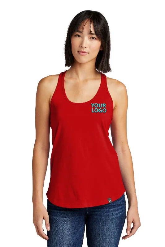 New Era Ladies Heritage Racerback Printed Tanks, Scarlet