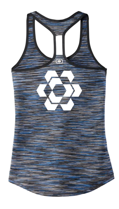 Women's Reflective Tank Top - Fractured Hexagon