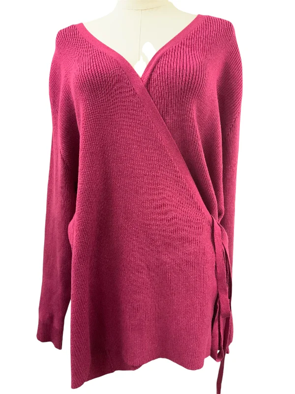 NWT S. Surrounding Women's Sweater Fuschia