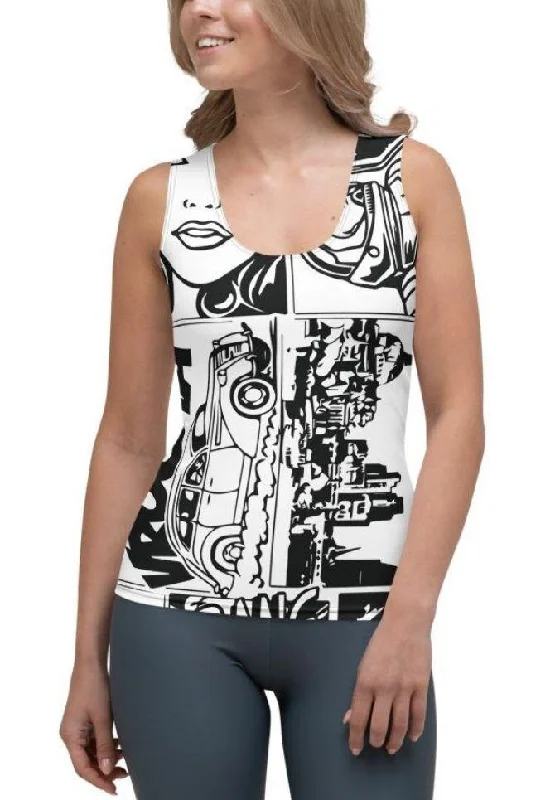 Black & White Comic Book Tank Top