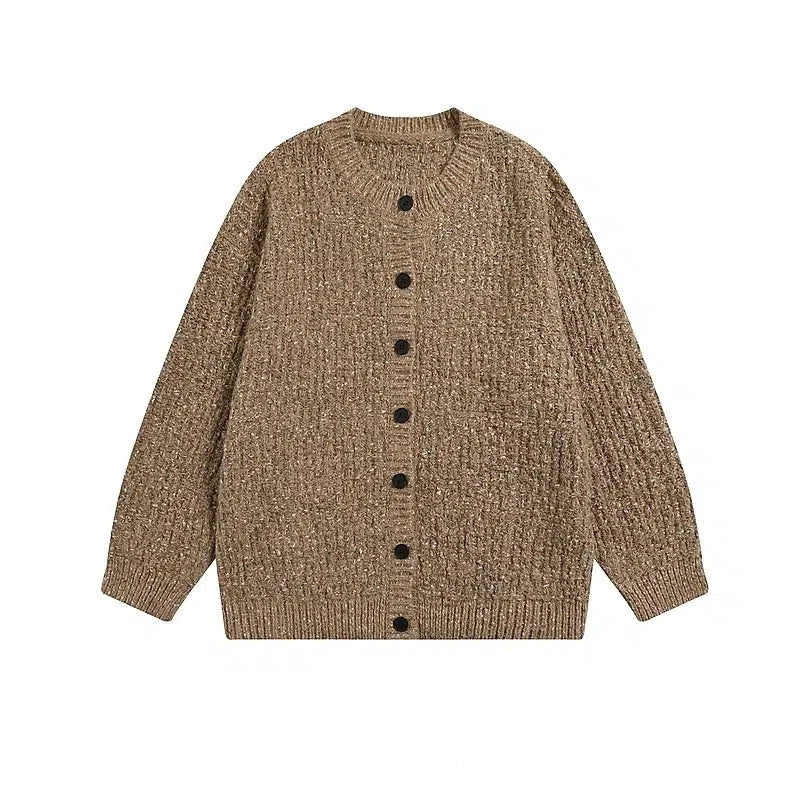 Retro Heavy Knit Cardigan