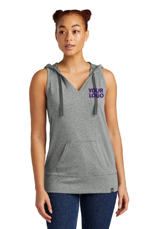 New Era Ladies Heritage Blend Customized Hoodies, Tank Shadow Grey Heather