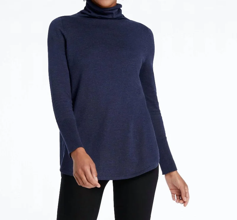 Vital Turtleneck Sweater In Dark Indigo