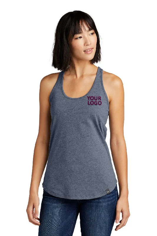 New Era Ladies Heritage Racerback Printed Tanks, True Navy Heather