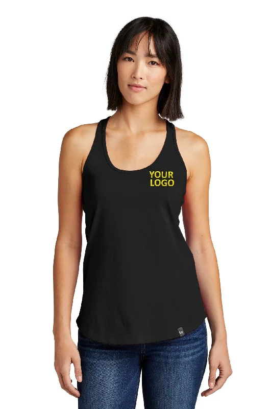 New Era Ladies Heritage Racerback Printed Tanks, Black