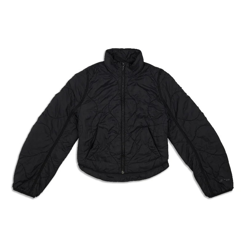 Quilted Light Insulation Cropped Jacket - Resale