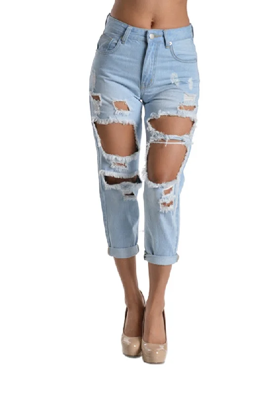 Destroyed Boyfriend Jeans