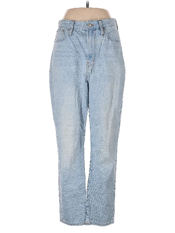 High-Rise Straight-leg Jeans in Light Wash