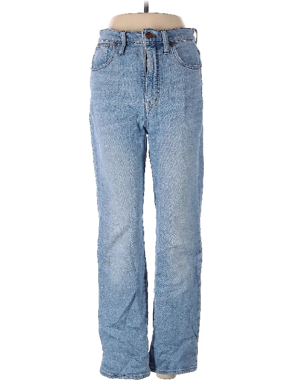 High-Rise Straight-leg Jeans in Light Wash