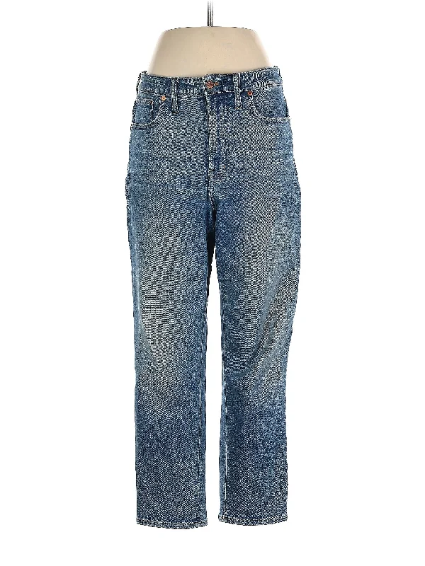 High-Rise Straight-leg Jeans in Medium Wash