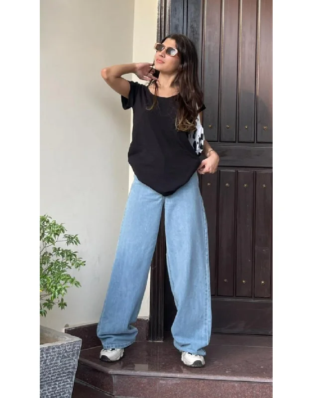 High Rise Wide Leg Jeans Medium Wash