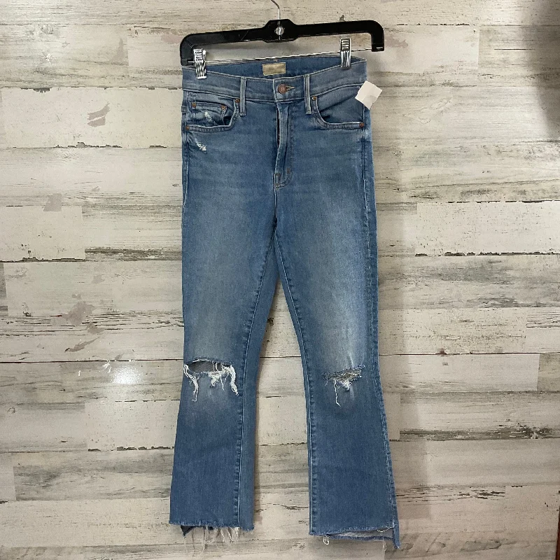 Jeans Cropped By Mother Jeans In Blue Denim, Size: 0