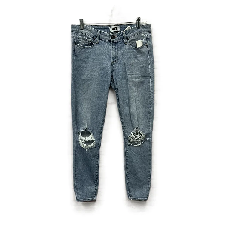 Jeans Cropped By Paige In Blue Denim, Size: 8