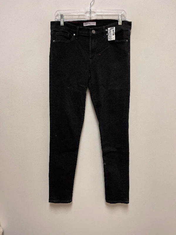 Jeans Skinny By Banana Republic In Black Denim, Size: 10