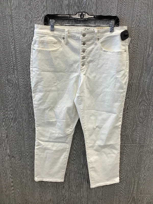 Jeans Straight By Universal Thread In Cream Denim, Size: 14