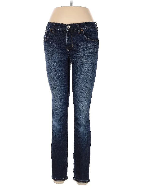 Mid-Rise Straight-leg Jeans in Dark Wash