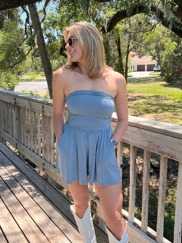 HALEY ROMPER IN ASH BLUE