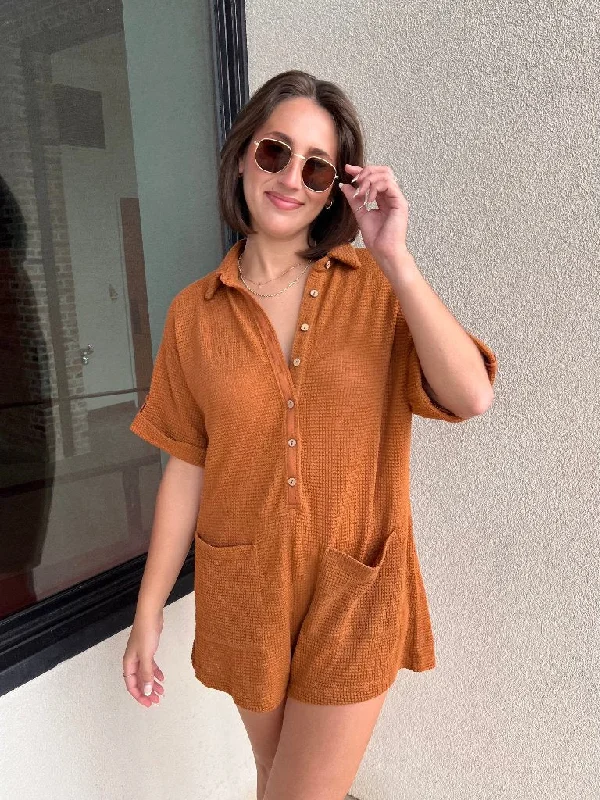 MARLEY ROMPER IN SIENNA