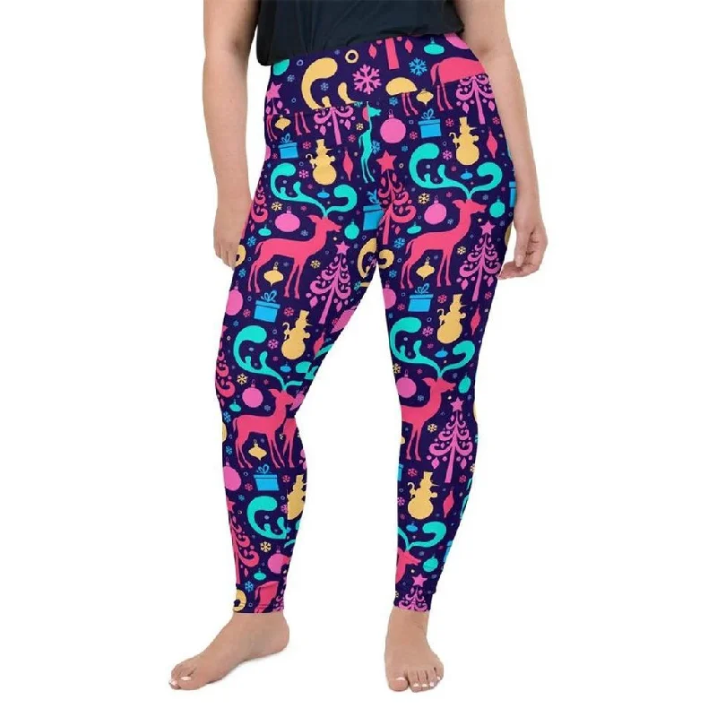 Colorful Christmas Plus Size Leggings