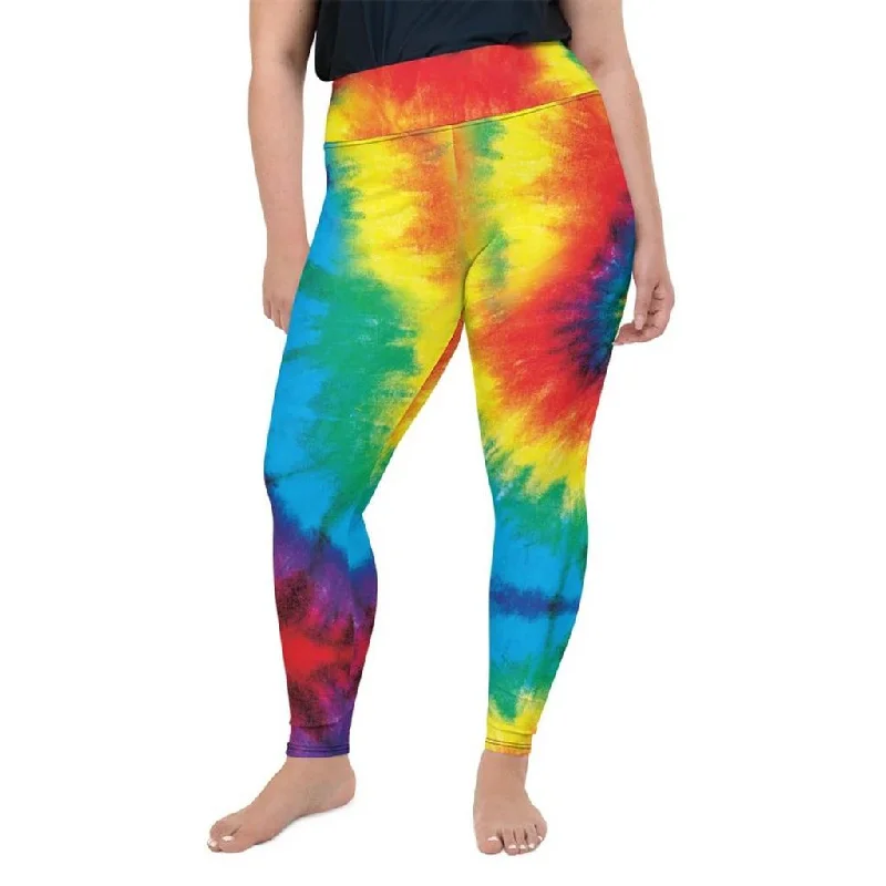 Colorful Supernova Tie Dye Plus Size Leggings