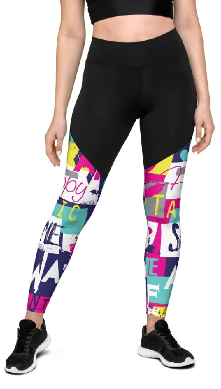 Cool Slogan Compression Leggings