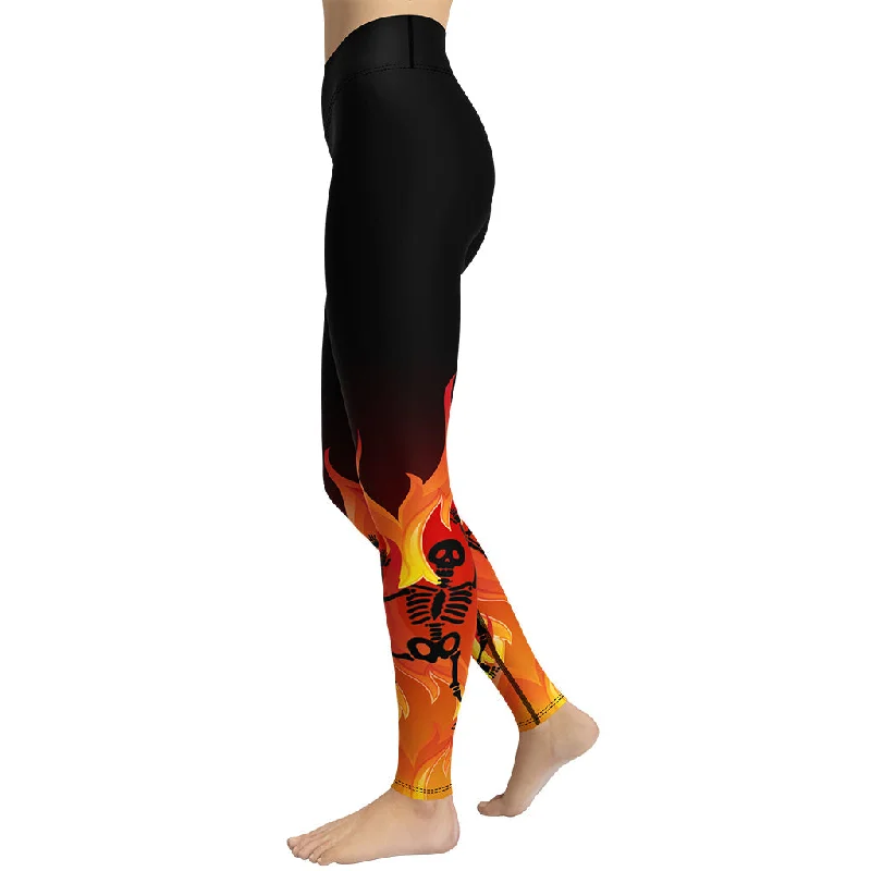 Crimson Inferno Yoga Leggings