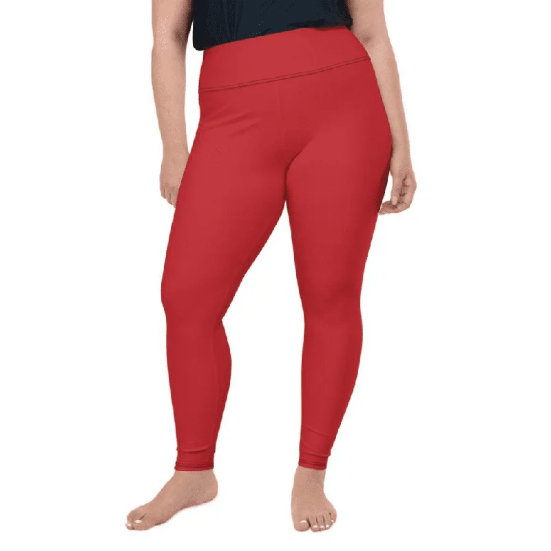 Crimson Red Plus Size Leggings