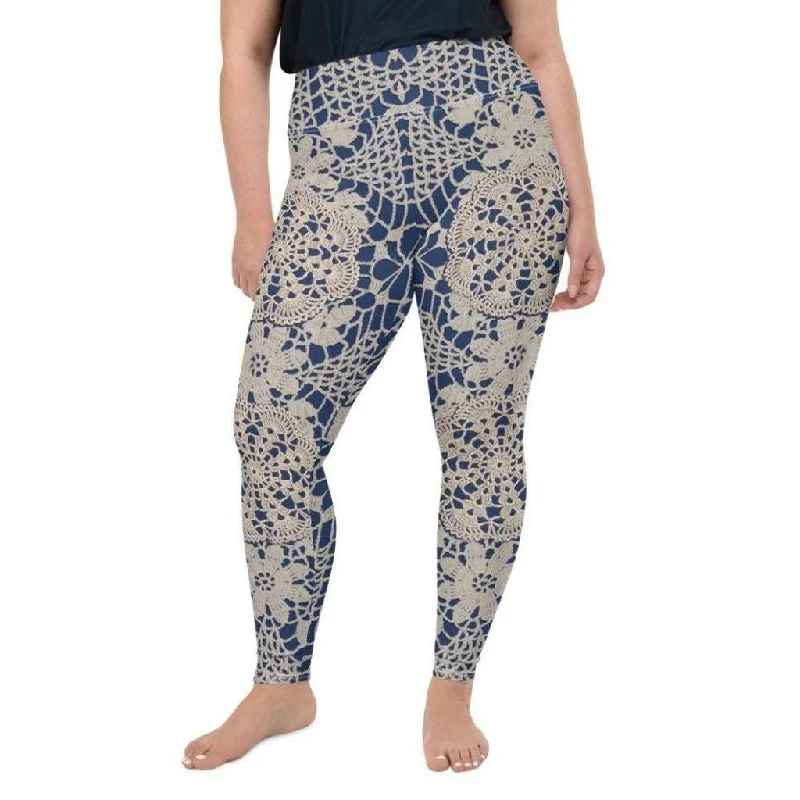 Crochet Print Plus Size Leggings