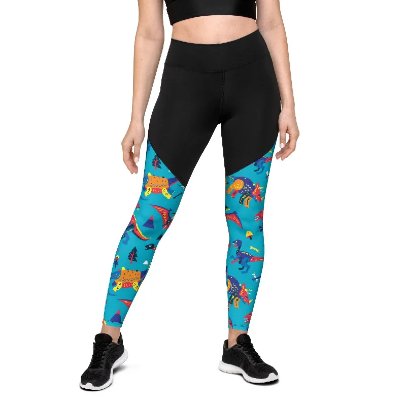 Cute Dinosaur Compression Leggings