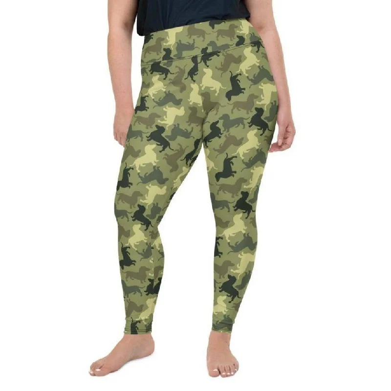 Dachshund Camo Plus Size Leggings