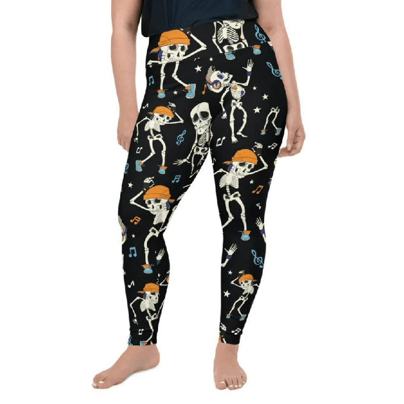 Dancing Skeletons Plus Size Leggings