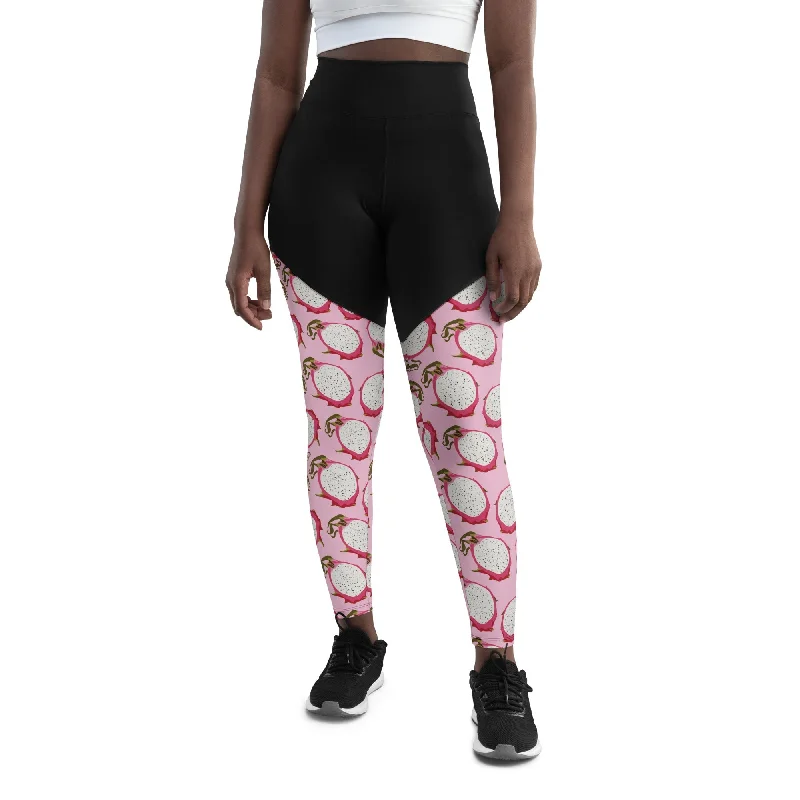 Dragon Fruit Pattern Compression Leggings