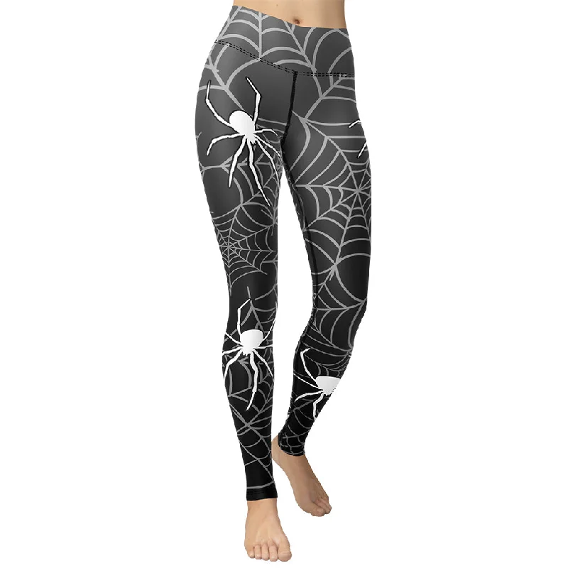 Halloween Spiderwebs Yoga Leggings