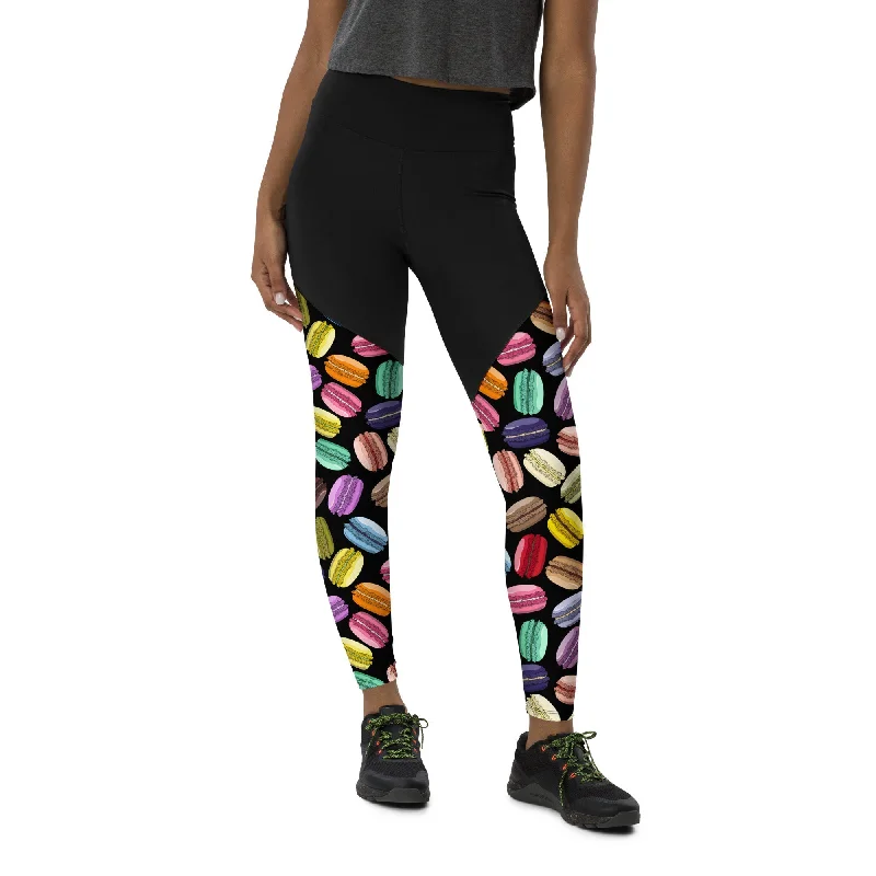 Macaroons Pattern Compression Leggings