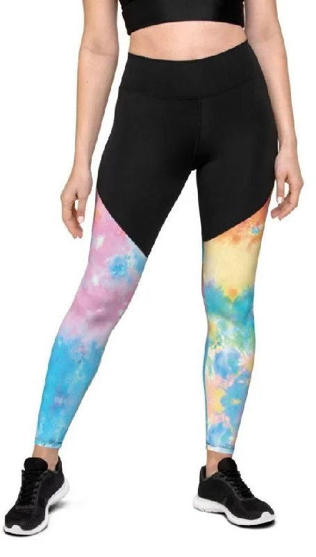 Pastel Tie Dye Compression Leggings