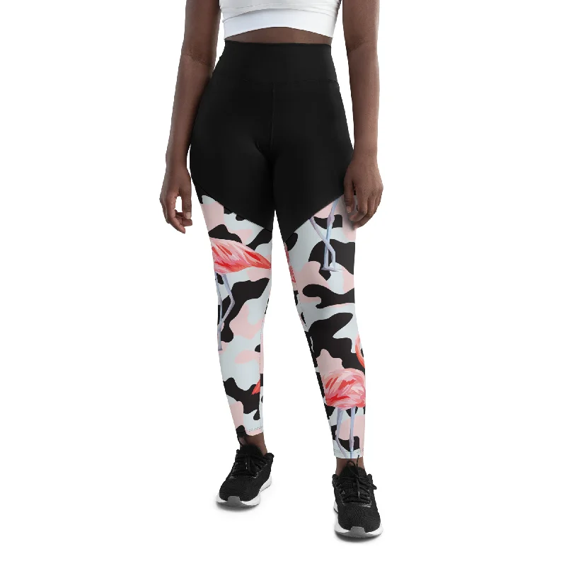 Pink Flamingo Camo Compression Leggings