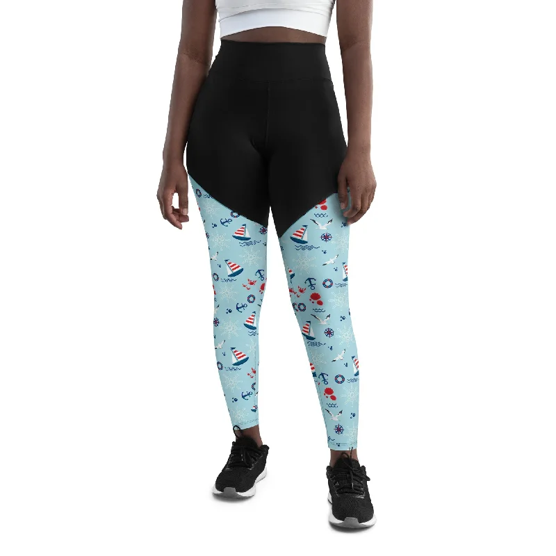 Sailing Boats Compression Leggings