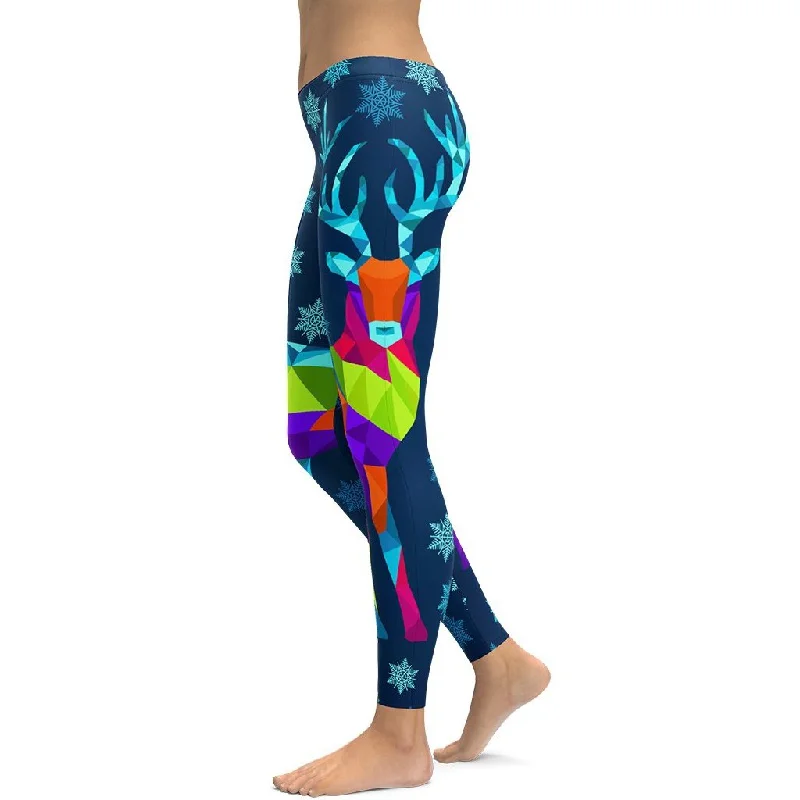 Vivid Reindeer Leggings