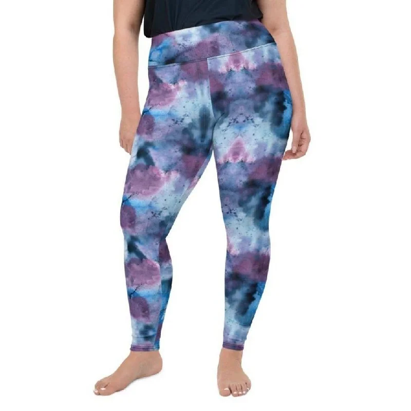 Watercolor Tie Dye Plus Size Leggings