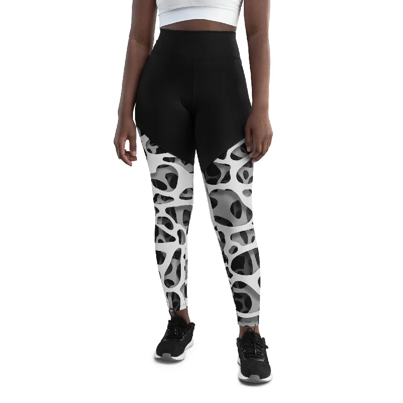 Web Illusion Pattern Compression Leggings