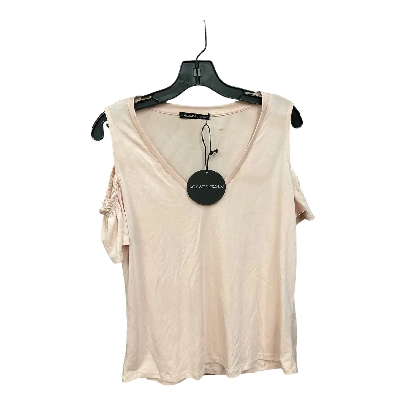 Pink Top Short Sleeve Basic Harlowe & Graham, Size M